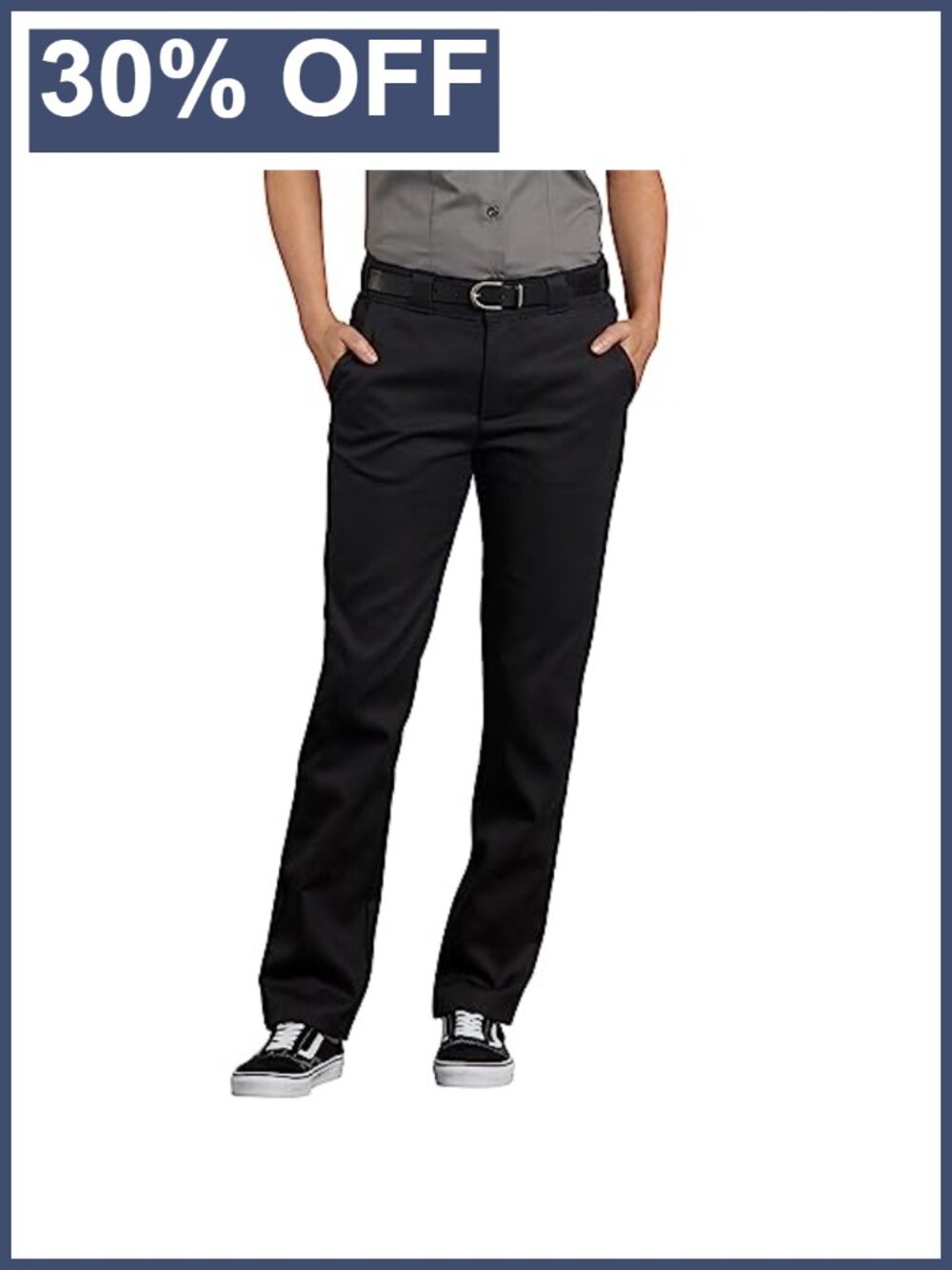 Dickies Women's Flex Slim Fit Work Pants - Mid Rise Skinny Leg